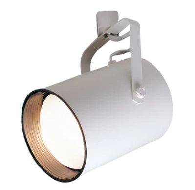 Nora Lighting NTH-113W/L Flatback Cylinder P38 With L-Style Black Baffle, White Finish