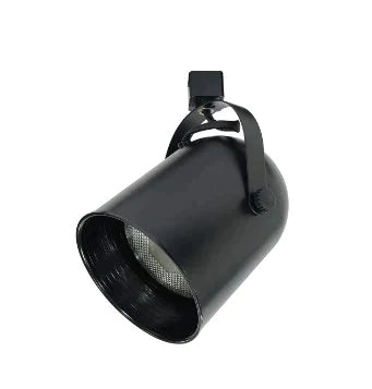 Nora Lighting NTH-131B/L BR40/PAR38 Roundback Cylinder with Black Baffle Track Light Black Finish L-Style Adapter