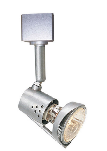 Nora Lighting NTH-618S MR16 European Style ItaliaTM Track Head, Line Voltage, Silver Finish, H-Style Adapter