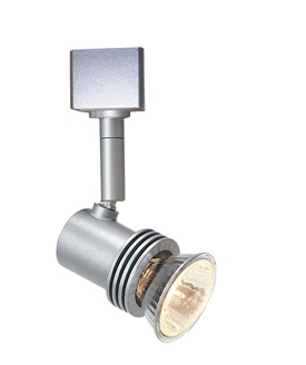 Nora Lighting NTH-619S MR16 European Style MetroTM Track Head, Line Voltage, Silver Finish, H-Style Adapter