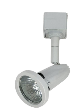 Nora Lighting NTH-620W/J Stockholm J-Style Track Head Line Voltage MR16 GU10, White Finish