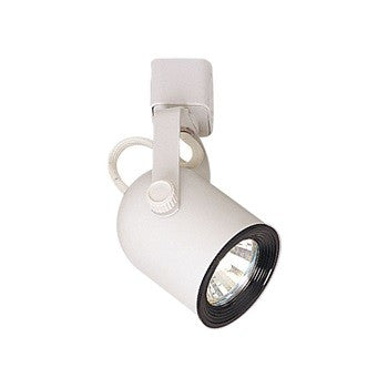 Nora Lighting NTH-694W/J Mini Baffle Round Back Cylinder J-style Track Head MR16, White Finish