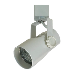 Nora Lighting NTH-695W/J Telescope J-Style Track Head Line Voltage MR16 GU10, White Finish