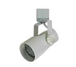 Nora Lighting NTH-695W/L Telescope L-Style Track Head Line Voltage MR16 GU10, White Finish