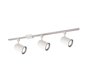 Nora Lighting NTL-156 4-foot Track Pack with (3) Round Back Cylinder PAR30 Track Heads, White Finish