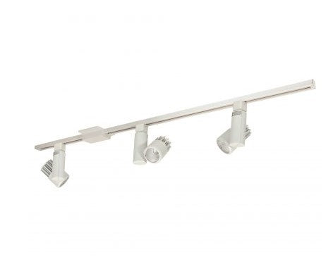 Nora Lighting NTLE-845930W 4-foot Track Pack with (3) Aiden Lumens 1150lm LED 90+ CRI Color Temperature 3000K Track Heads, White Finish