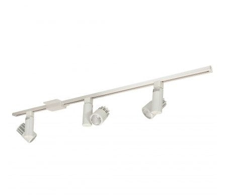 Nora Lighting NTLE-845940W 4-foot Track Pack with (3) Aiden Lumens 1150lm LED 90+ CRI Color Temperature 4000K Track Heads, White Finish