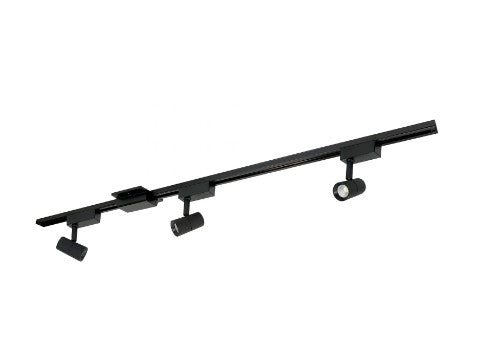 Nora Lighting NTLE-850930B 4-foot Track Pack with (3) Aiden Lumens 800lm LED 90+ CRI Color Temperature 3000K Track Heads, Black Finish