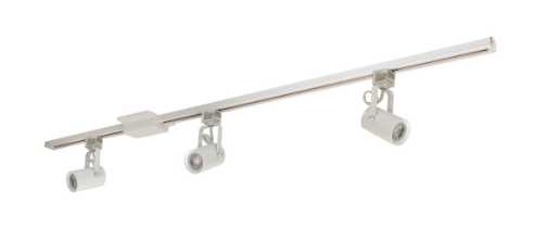 Nora Lighting NTLE-860L92710W 4-ft Track Pack W/3 MAY 800lm LED Track Heads, Color Temperature 2700K, White Finish
