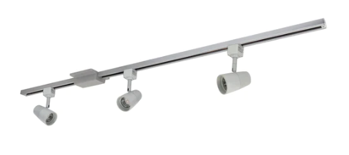 Nora Lighting NTLE-870927S 4-ft Track Pack W/3 MAC Track Heads, Color Temperature 2700K, Silver Finish