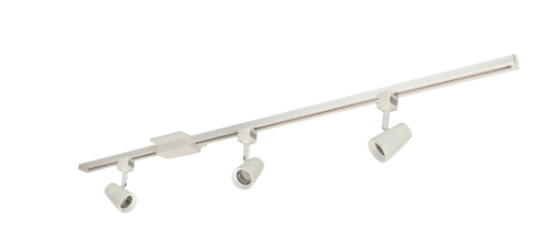 Nora Lighting NTLE-870935W 4-ft Track Pack W/3 MAC Track Heads, Color Temperature 3500K, White Finish