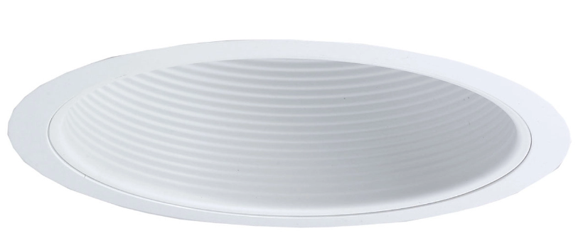 Nora Lighting NTM-41/2R 6" Stepped Baffle w/Regular & Oversize Plastic Rings, White Finish