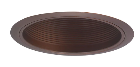 Nora Lighting NTM-41BZ 6" Stepped Baffle w/ Plastic Ring, Bronze Finish
