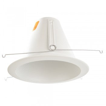 Nora Lighting NTM-713WAL 6" Air-Tight Aluminum Baffle Cone w/ Flange, White Finish