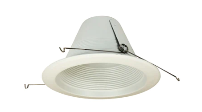 Nora Lighting NTM-716WAL 6" Air-Tight Aluminum Shallow Baffle Cone, White Finish