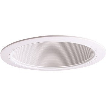 Nora Lighting NTP-31 6" BR30/PAR30 Phenolic Stepped Baffle w/ Plastic Ring, White Finish
