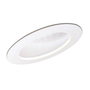 Nora Lighting NTP-614W/45 6" Super-Sloped 45-Deg. Phenolic Stepped Baffle Trim, White Finish