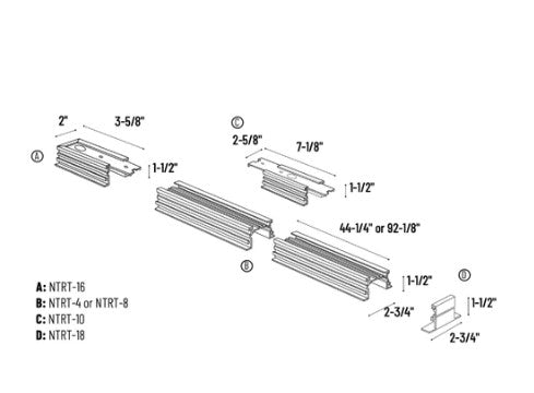 Nora Lighting NTRT-16W End Feed Housing for Recessed Track Housing