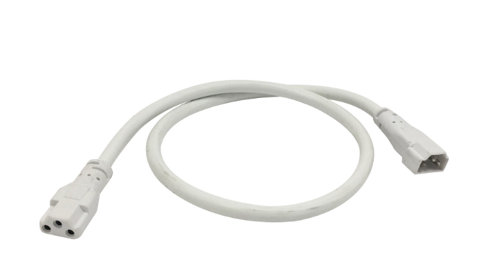 Nora Lighting NULSA-212 12" Jumper Cable for NULS LED Linear Undercabinet, White Finish