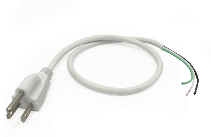 Nora Lighting NULSA-272-HWC 6 Ft. 3-Wire Hardwire Power Cord, White Finish