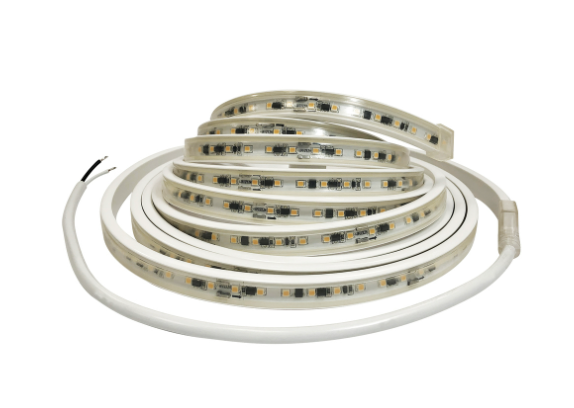 Nora Lighting NUTP13-W64-12-927/HW Custom Cut 64-ft 120V Continuous LED Tape Light, Lumens 330lm / 3.6W per foot, Color Temperature 2700K, w/ Mounting Clips & 8' Hardwired Power Cord