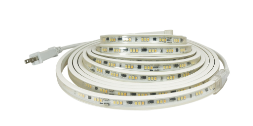 Nora Lighting NUTP13-W9-8-12-927/CP Custom Cut 9-ft 8-in 120V Continuous LED Tape Light, Lumens 330lm / 3.6W per foot, Color Temperature 2700K, w/ Mounting Clips & 8' Cord & Plug