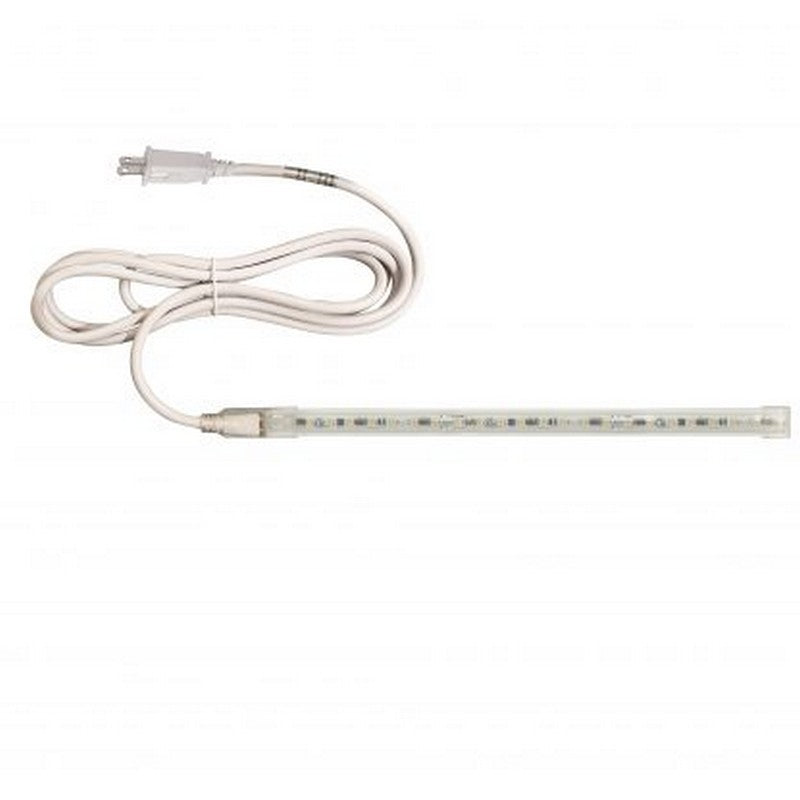 Nora Lighting NUTP13-W1-12-930/CP Custom Cut 1-ft 120V Continuous IP65 Rated LED Tape Light, 330lm / 3.6W per foot, 3000K, with Mounting Clips and 8' Cord & Plug