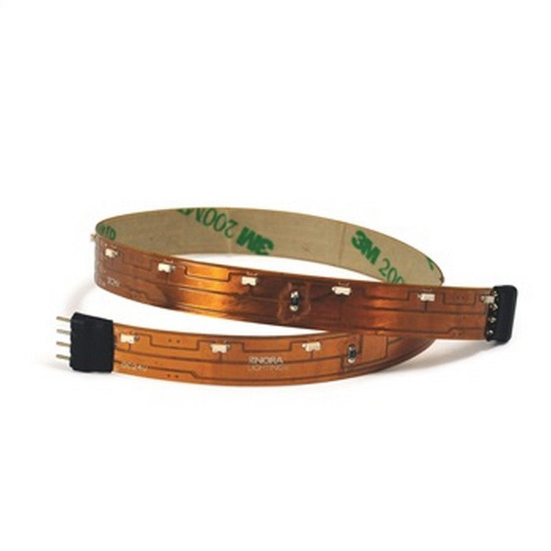 Nora Lighting NUTP9-LED30/12 24V Side-Lit Non-Encapsulated LED Tape Light 3000K / 80 CRI 12" Section / Amber Finish