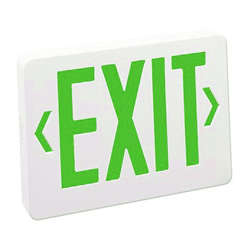 Nora Lighting NX-503-LED/BG Universal Exit Sign LED Emergency light AC only Green Letters / Black Housing