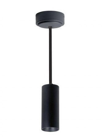 Nora Lighting NYLM-2ST30XBBLE3A/24 2 Inch iLENE LED Mini Cylinder, 24 Inch Stem Mounted, Lumens 1000lm / 14W, Color Temperature 3000K , Black Finish 120V Triac/ELV Dimming