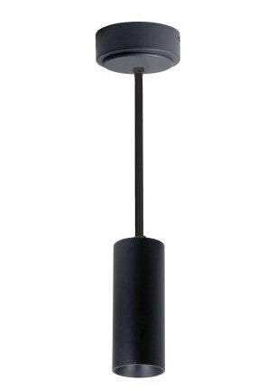 Nora Lighting NYLM-2STCDXBBLE3A/84 2 Inch iLENE LED Mini Cylinder, 84 Inch Stem Mounted, Lumens 1000lm / 14W, Color Temperature 3000K , Black Finish 120V Triac/ELV Dimming