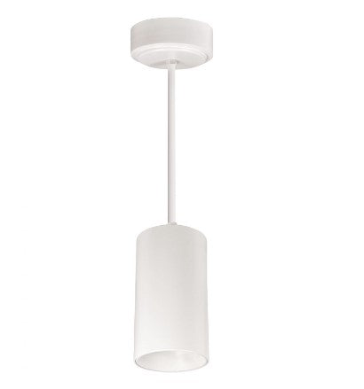Nora Lighting NYLM-3ST27XWWLE4/84 3 Inch iLENE LED Mini Cylinder, 84 Inch Stem Mounted, Lumens 1500lm / 30W, Color Temperature 2700K , White Finish 120V Triac/ELV/0-10V & 277V 0-10V Dimming