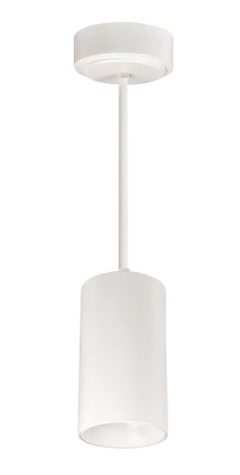 Nora Lighting NYLM-3ST30XWWLE4/48 3" iLENE 48" Stem Mount Mini Cylinder, Lumens 1500lm, 30W, Color Temperature 3000K, 120V Triac/ELV/0-10V & 277V 0-10V Dimming, White Finish