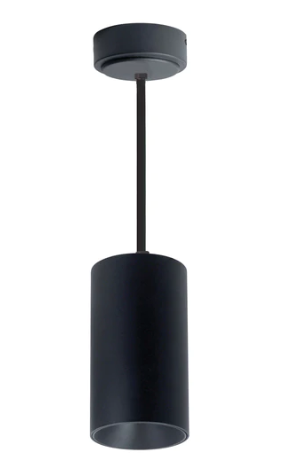 Nora Lighting NYLM-3STCDXBBLE4/36 3" iLENE 36" Stem Mount Mini Cylinder, Lumens 725lm, 30W, Color Temperature Comfort Dim, 120V Triac/ELV/0-10V & 277V 0-10V Dimming, Black Finish