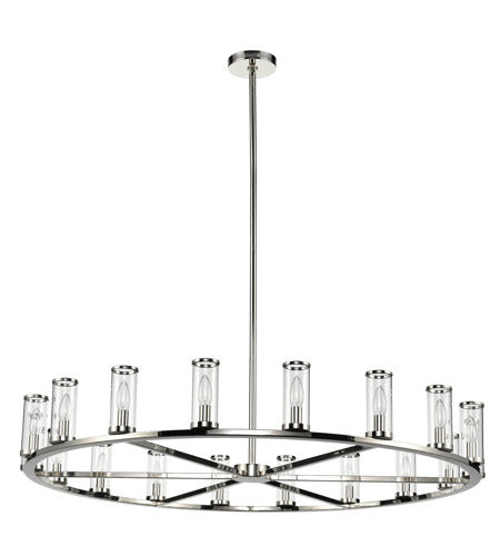 Alora Lighting CH309018PNCG Revolve 18 Light 47 inch Chandelier Ceiling Light Polished Nickel Finish