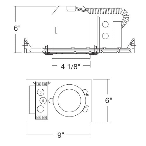 ELCO Lighting ELV4118E 4 Inch Vertical Architectural CFL Downlight Housings 18W 120/277V