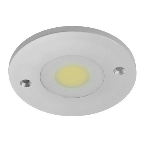 ELCO Lighting E252N Undercabinet Pucks, Aster Mini Super Slim Round LED Puck Light 3.5W 3000K 280 lm 12V Nickel Finish
