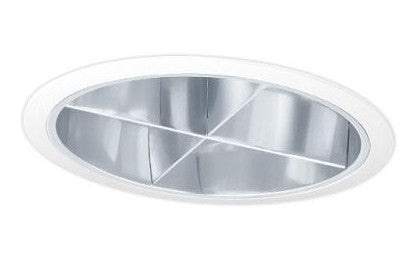 ELCO Lighting EL881C 8 Inch CFL Vertical Cross Blade Reflector 42W Clear with White Ring Finish