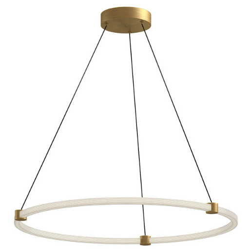Kuzco Lighting PD24732-BG 32 inch Bruni Modern LED Pendant Drop Ceiling Light, Brushed Gold Finish