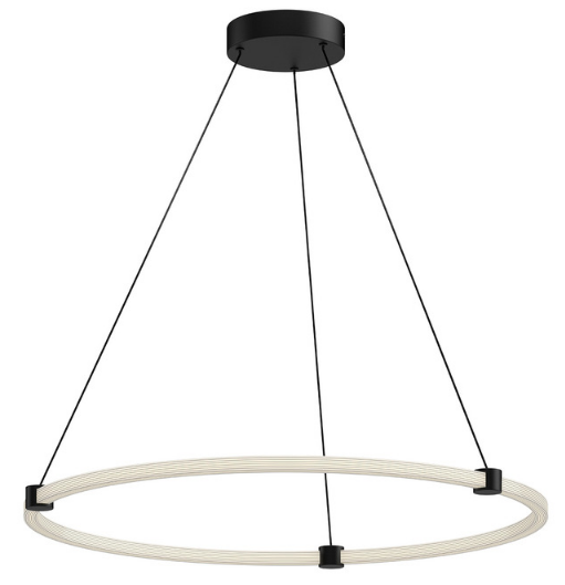 Kuzco Lighting PD24732-BK 32 inch Bruni Modern LED Pendant Drop Ceiling Light, Black Finish