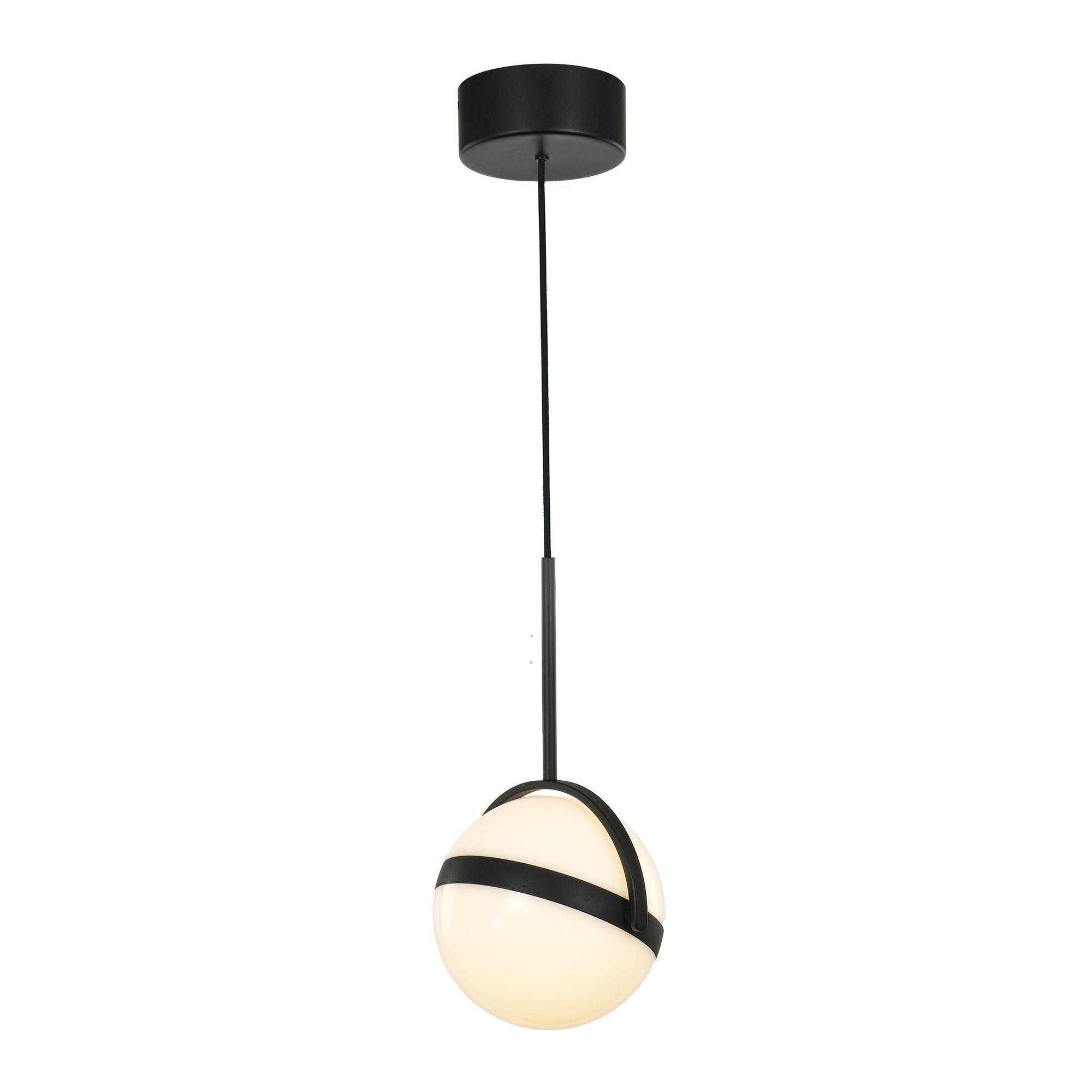 Alora Lighting PD301001MB Globo LED Pendant Ceiling Light Matte Black Finish
