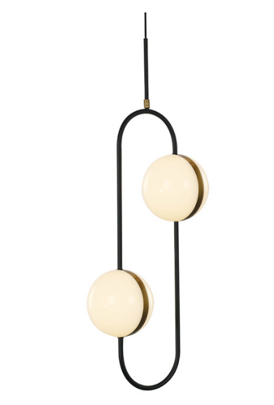 Alora Lighting PD302002MBBG Tagliato 33.5 Inches Tall Linear LED Pendant Ceiling Light, Matte Black Finish