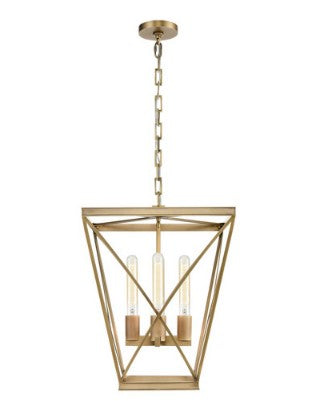 Alora Lighting PD309616VB LED Lattice 4 Light 17 inch Pendant Ceiling Light in Vintage Brass Finish