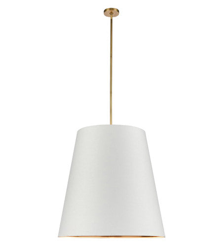 Alora Lighting PD311030VBWG Calor 3 Light 30 inch Brass/White/Gold Pendant Ceiling Light