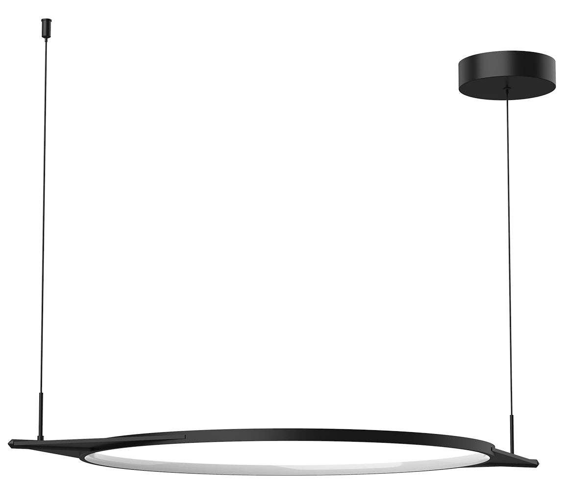 Kuzco Lighting PD84436-BK LED 33 Inch Serif Round Pendant Ceiling Light Black Finish