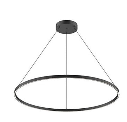 Kuzco Lighting PD87148-BK LED 103W Cerchio Pendant Ceiling Light 3000K Black Finish