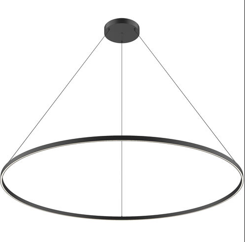 Kuzco Lighting PD87772-BK 71 inch Cerchio Modern Hanging LED Pendant Ceiling Light, Black Finish