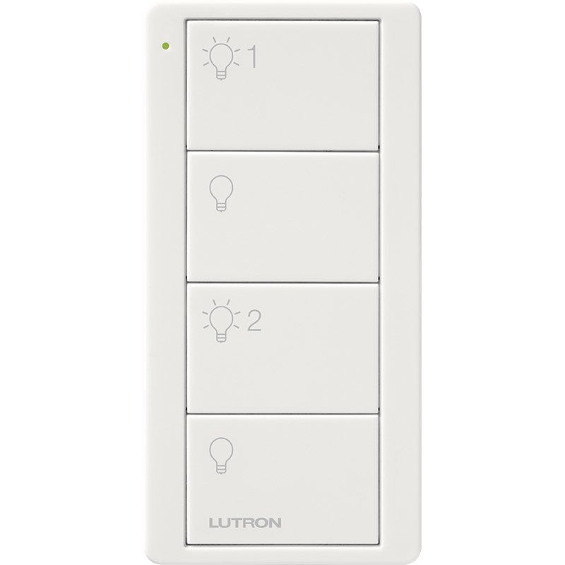 Lutron PJ2-4B-GWH-L21 Lutron Pico Wireless Control - 4-Button Dual Group - White