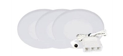 Westgate PL12-3KIT-50K-WH 2W 3 Inch Slim Round Puck Trim Light White Finish 12V 5000K