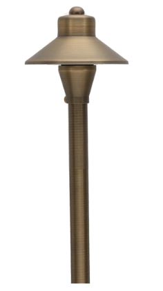 ABBA Lighting USA PLB06 LED Cast Brass Path Light With ABS Ground Spike 12V AC / DC
